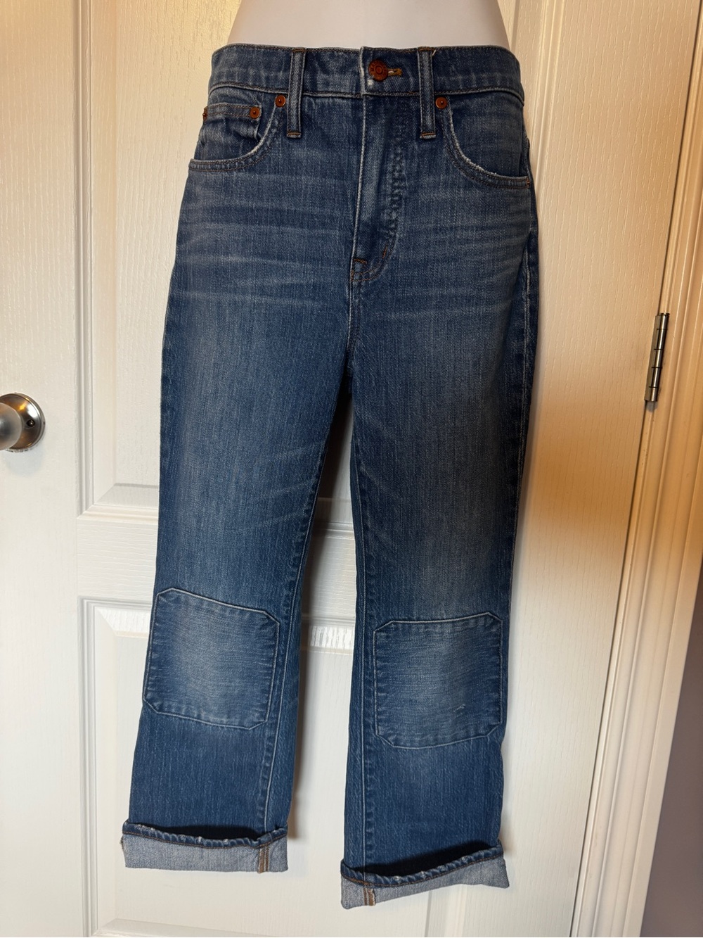 Madewell Cali Demi-Boot Knee Patch Jeans 25